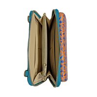 Wallet Ammia Woman in Leather SCARAMANZIA TURCHESE E ARANCIO - SCARAMANZIA TURCHESE E ARANCIO